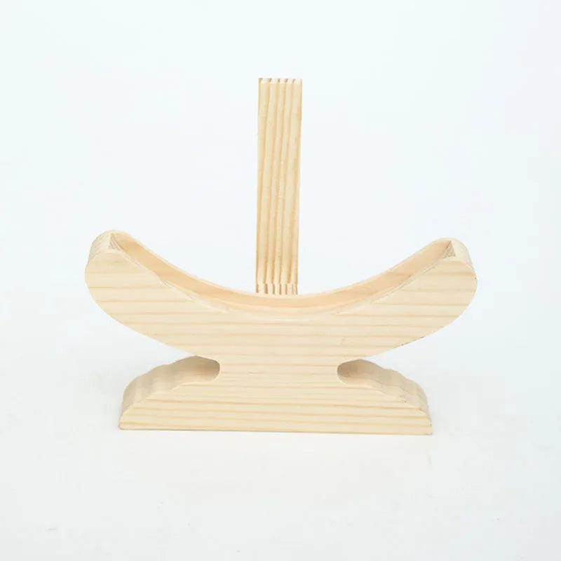Custom Desktop Wooden Plate Display Stand Classic Style Tea & Cake Holder Rack for Parties