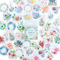 46pcs/box Fresh Flower Language Diary Decoration Stickers DIY Planner Scrapbooking Sticker Label Children Stationery