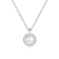 Luxury Single Freshwater Pearl Necklace for Women 18K Gold & 925 Silver Trendy Rhodium Plated for Weddings and Gifts
