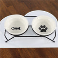 Wholesale 2 in 1 Food Bowl for Pets with Paw Print and Fish Bone