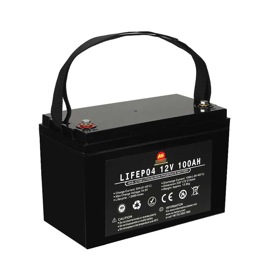 4000 Cycles Longer Lifespan 12v 100ah Rv Boat Marine Solar Lifepo4 Pack 12v 100ah 120ah Lithium Battery