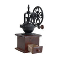 Vintage Style Portable Hand Coffee Mill Hand Crank with Drawer Ferris Wheel Coffee Grinder Manual Coffee Bean Grinder