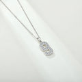 925 Silver Necklace Figure Custom Number 9 Shape Brushed Pendant Necklace