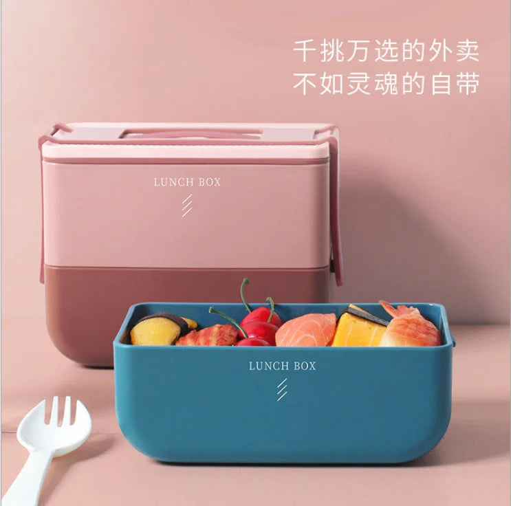 BPA Free Eco Friendly Kids PP Plastic  Multi-layers Microwavable Safe Leakproof Tiffin Bento Lunch Box