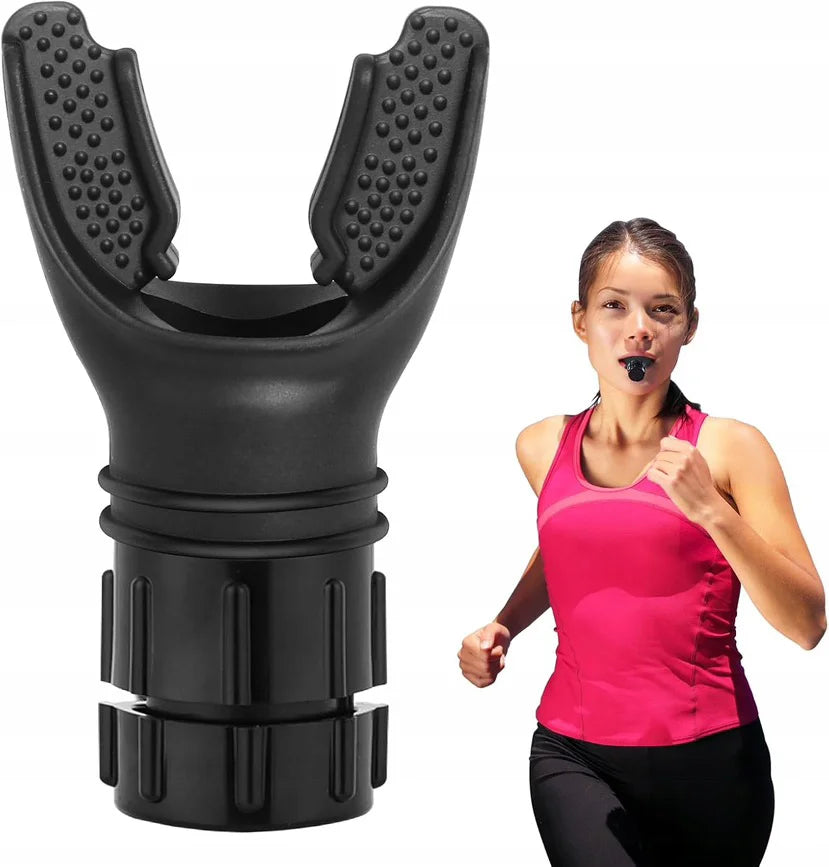 Portable Breathing Trainer Soft Silicone Adjustable Resistance Respiratory Muscle Trainer for Strengthen Breathing