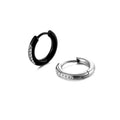 Western Fashion Earrings Trend 2022 Clay Crystal Titanium Ear Stud New Black Stainless Steel Black Hoop Earring