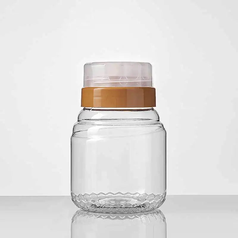 500g Wholesale Food Grade Sauce Bottle Cute Plastic Squeeze Bottle Unique Bear Shape Honey Jar Honey Plastic Bottle