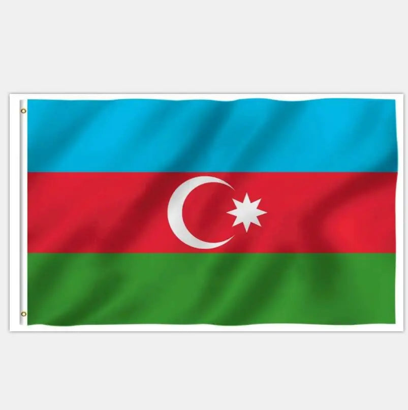 Stock 100%polyester 3*5ft Azerbaijan Flag