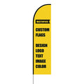 High Quality Custom Flying Banner Bali Bow Sail Swooping Tear Drop Flag with Pole Kit for Outdoor Open Beach Advertising