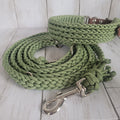 3-way Adjustable Guacamole Green Dog Leash 2 m for Large Dogs Gift for Dog Owners