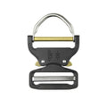 50mm Black/Orange Tactical D Ring Belt Buckle High Tensile Zinc Alloy for Extreme Use