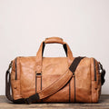 SCHLATUM Men's Genuine Leather Duffle Bag Large Capacity Casual Sport Travel Bag Zipper Lightweight Fashionable Wholesale