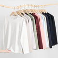 100% Cotton T-shirt Blank Round Neck T Shirt Custom Logo Blank T Shirt Manufacturer Casual 230g Long Sleeve T-shirt for Men