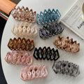ZiTeng Advanced Hairpin Simple Fashion Metal Hairpin Shark Clip with Hollow Diamond Design Acetic Acid Patch for All Hair Grip