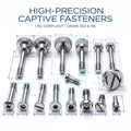 Factory Direct Sale M3-M10 Stainless Steel 304 316 Captive Screw Hex Socket Screw Kinds of Captive Panel Screw