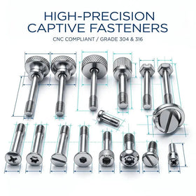 Factory Direct Sale M3-M10 Stainless Steel 304 316 Captive Screw Hex Socket Screw Kinds of Captive Panel Screw