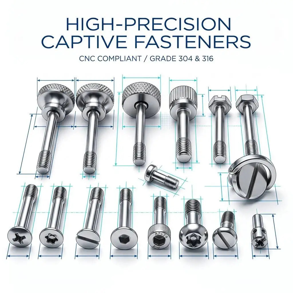 Factory Direct Sale M3-M10 Stainless Steel 304 316 Captive Screw Hex Socket Screw Kinds of Captive Panel Screw