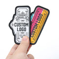 Parches Tejidos Wholesale Custom Design 3D Logo Woven Fabric Hat Iron on Patches for Clothing