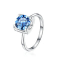 Fashion Moissanite Diamond Women Luxury Wedding Rings Round Cut Sterling Silver Moissanite Ring