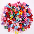 Hot Selling Dog Hair Bows with Rubber Bands Dog Hair Bands with Diamond