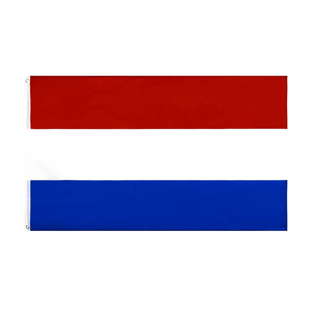 Wholesale Professional 3x5ft Polyester Dutch Netherlands Flag Satin National Flag Banners Manufactured Flag Manufacturer