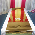 Mirror Wedding Rug PVC Plated Carpet Runner Rubber Back for Ramadan Graduation Party Decor Easy-to-Paste Carpet for Weddings