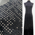 FB002 Wholesale Rectangle Sparkling Crystal Gradient Color Rhinestone Soft Stretch Fabric for Dresses