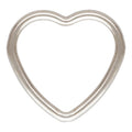 New 925 Sterling Silver Heart Closed Rings for DIY Jewelry Making