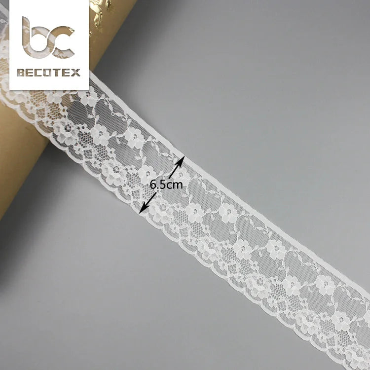 Custom White Nylon Lace Stretch Lace Small Size Lace Trim for Panties