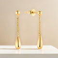 QX Custom OEM Minimalist Dainty 925 Sterling Silver Vintage Fine Jewelry 18k Gold Plated Waterdrop Earings for Women Luxury