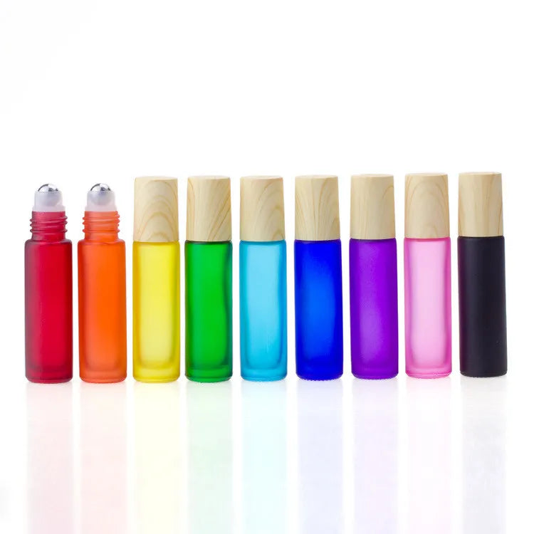 Matte rainbow Colors 10ml Glass Roll on Perfume Bottle