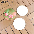 MDFSUB Round 4mm Thick Sublimation Mdf coaster 90x90mm Circle Glossy White Blanks Sublimation Mdf Cork Back Coasters for Tables