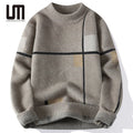 Liu Ming Clearance Sales Wholesale Autumn Winter Fashion Men Loose Casual Round Neck Pullovers Thick Warm Sweater
