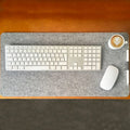 Universal Non-Slip Laptop Keyboard Felt Desk Mat Large Extended Natural Wool Mouse Pad With Pen Loop