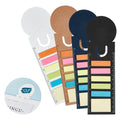 A Cardboard Bookmark Ruler with a Round Printing Area Sticky Note Promotional Gift MH010 Bookmark Ruler Sticky Note Pad in Stock