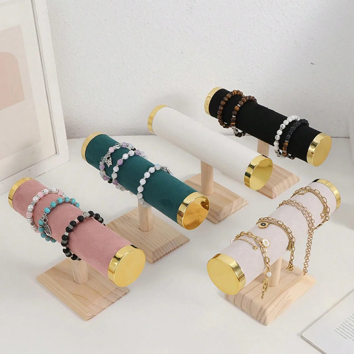 Hot Selling Rings Bracelets Jewelry Display Stand Solid T-Bar Hairbands Organizers Rack Necklaces Watches Storage Stand