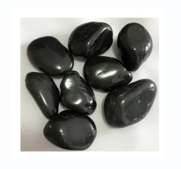 Natural Black Fine Quality River Stone Pebbles Black High Polish Pebbles Garden Pebbles