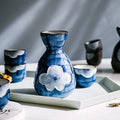 Hot Sale Custom Japanese High Performance Personalized Bottles 50ml Blue Ceramic Sake Cup