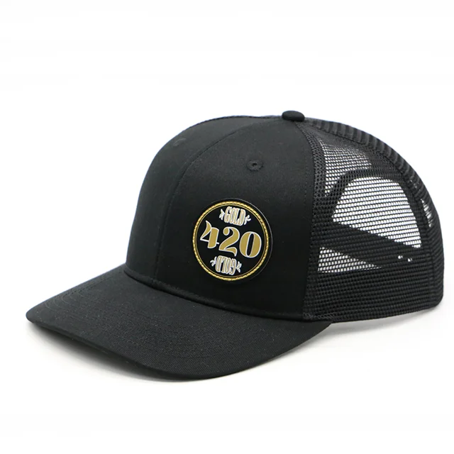 Wholesale Custom Logo 6 Panel Mesh Leather Patch Baseball Caps Snapback Headwear with Bone Gorras Trucker Hats Blank Plain Caps