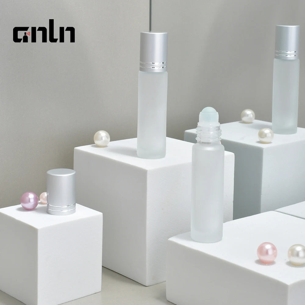 Hot Sale Empty Perfume Roller Bottle Travel Size Mini Pocket 10ml Frosting Glass Roll on Bottle Available for Printing logo