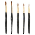 2025 Professional Nail Art Brush Crimped Ferrule Oval Hair Black Wood Handle 100% Pure Kolinsky Sable Hair MegaBDM