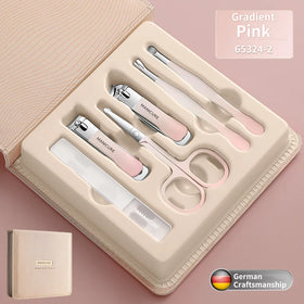 Trending Beauty Products 2024 New Arrivals Professional Manicure Tools Cutter Clipper Kit in Leather Case Box