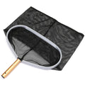 Heavy Duty Black Swimming Pool Leaf Net Skimmer Rake Aluminum & ABS Material with Deep Bag & Fine Mesh for Pool Spa Fountain