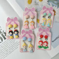 New Design Cute Cartoon Princess Clip on Kids Earrings Resin Jewelry for Girls