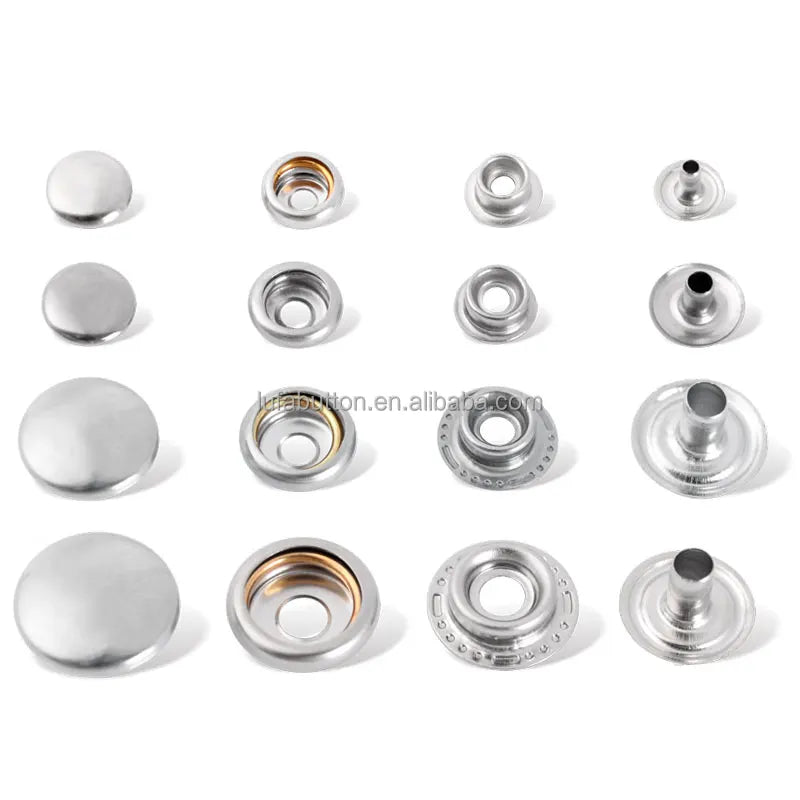 Custom Logo Metal Religious Roped Cross Cap Buttons Line 24 Snaps Button for DIY Leather
