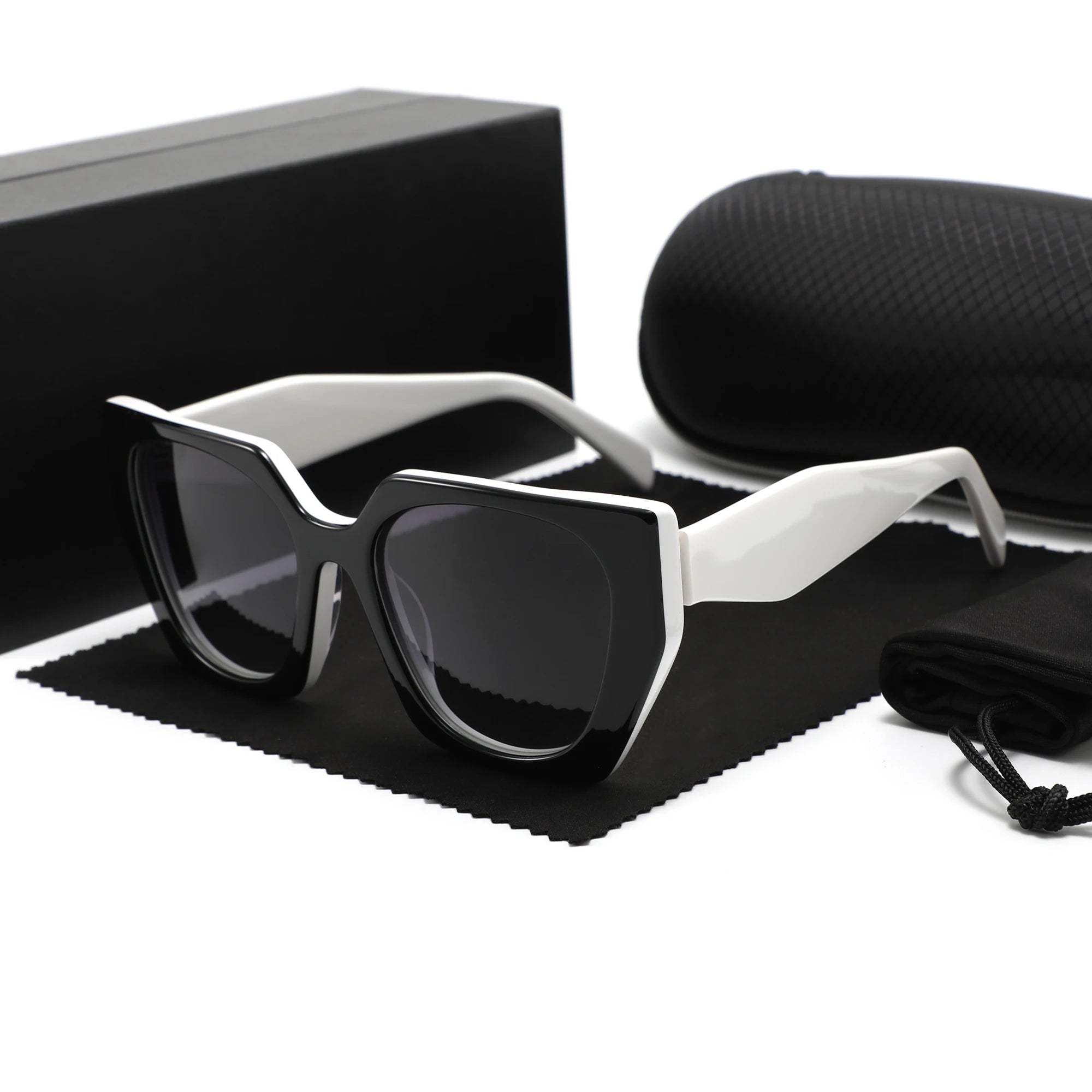European and American Big Thickness Frame Personality Designer Sun Glasses Lentes De Sol Polarized Acetate Sunglasses