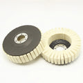 Round 4 1/2inch 125mm Wood Sanding Abrasive Cloth Wool Felt Flap Disc with High Density Fiberglass Backing for Polishing OEM
