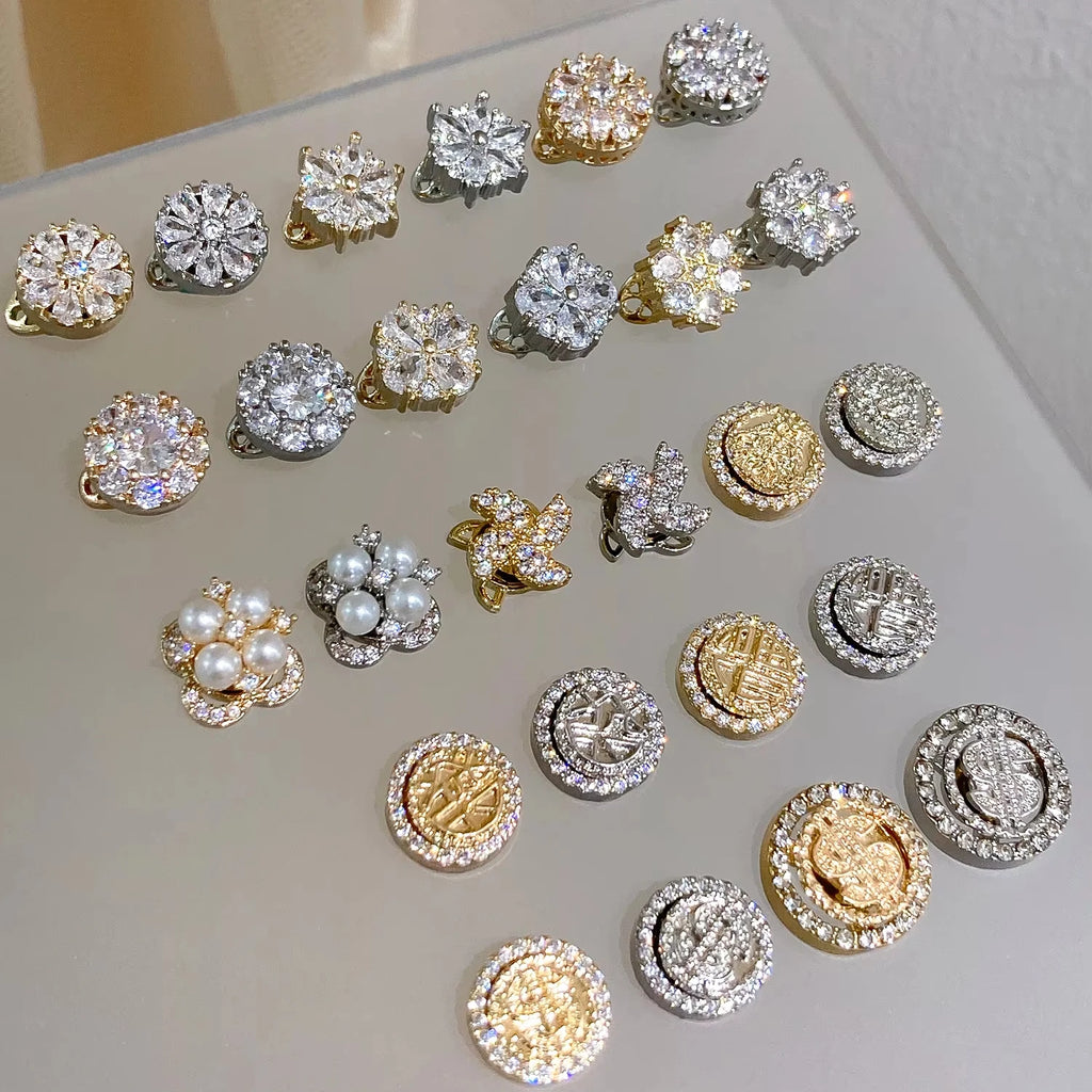 Nail Accessories Zircon Metal Diamond Snowflake Fortune High Speed Rotating New Year Transport Bead Nail Accessories