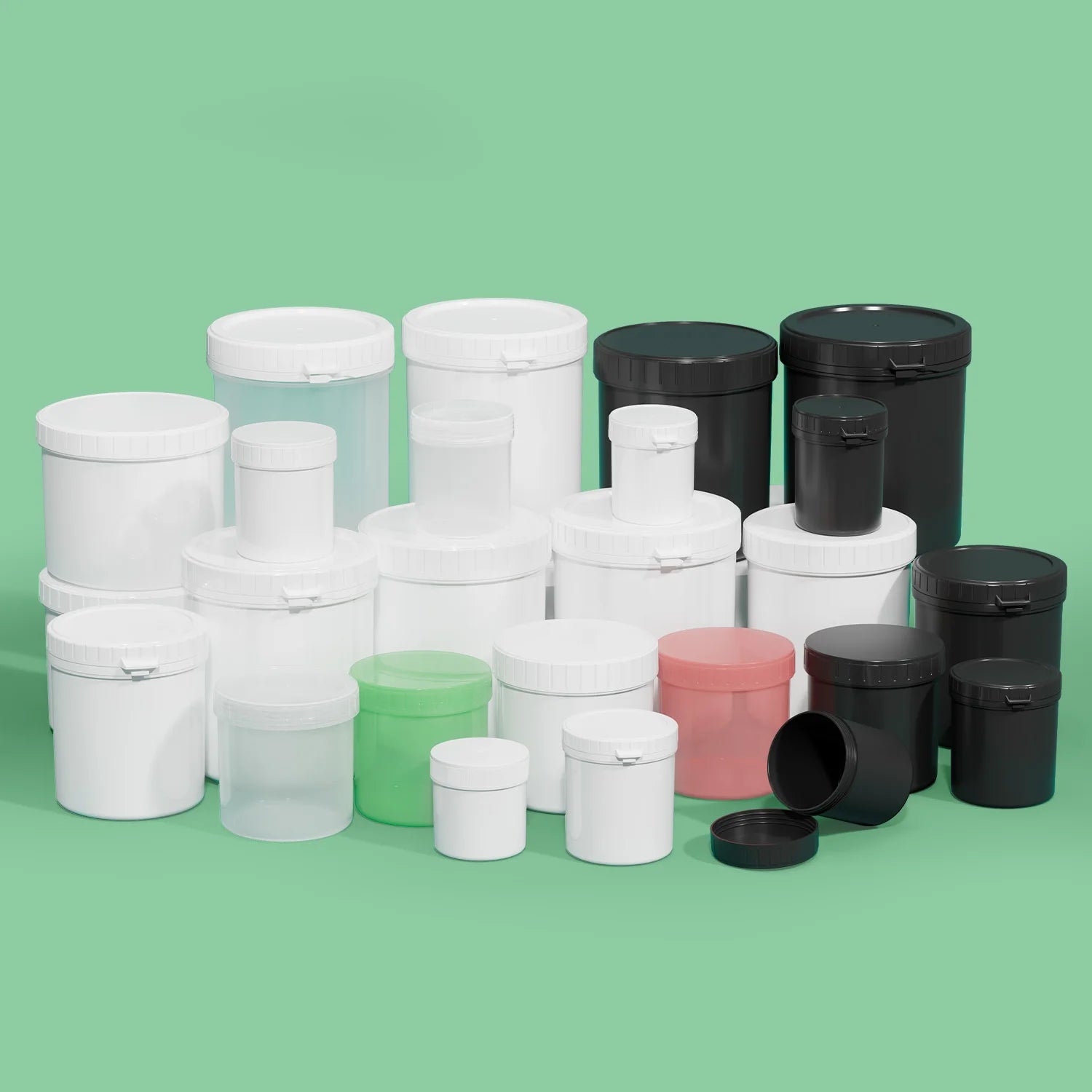 Empty Plastic Jar for Liquid Screw Tops and Inner Security Seal for Canning Glue Chemicals
