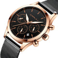 CRRJU Brand New Men Watches Fashion Business Date Wristwatch Sport Waterproof Chronograph Quartz Watch Clock